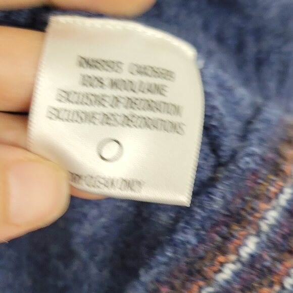 Robert Graham Women's Blue 100% Wool Classic Fit Full-Zip Cardigan Jacket Large - Picture 10 of 14